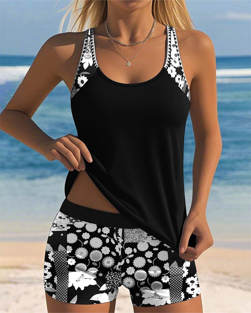 Nanet - Ensemble de Shorts Tankini Imprimés