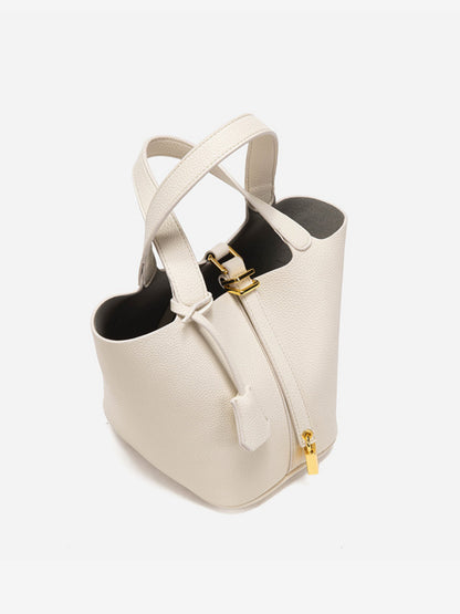 Glaiza | Sac seau Gold-Lock Élégant