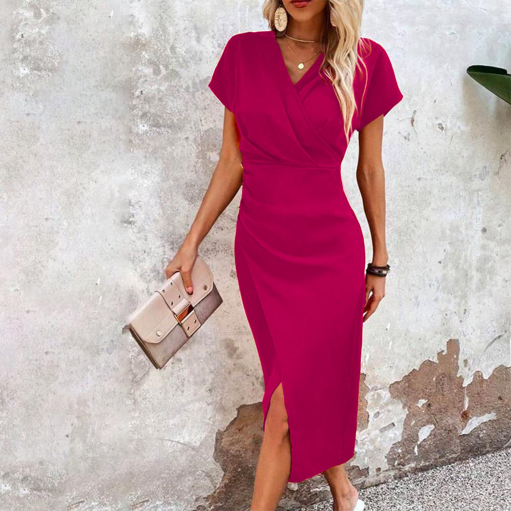 Ellia - Élégant, robe midi cintrée pour femmes