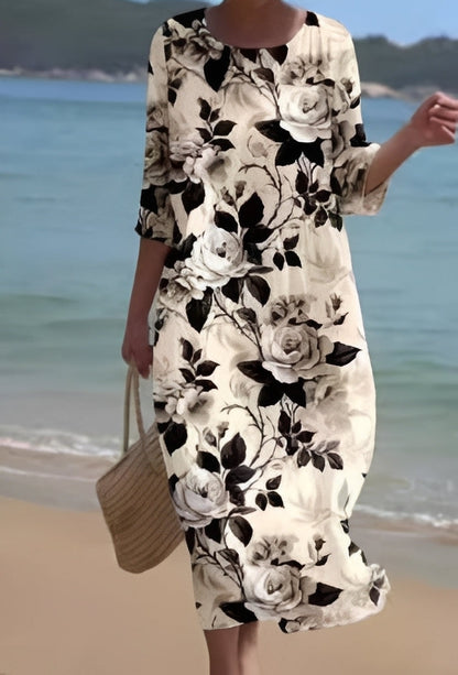 Lowri - Robe élégante à imprimé floral pour femmes