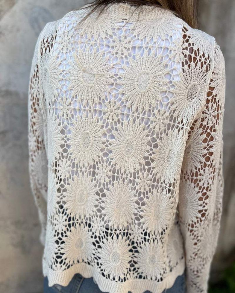 NALIE - Cardigan en Dentelle au Crochet