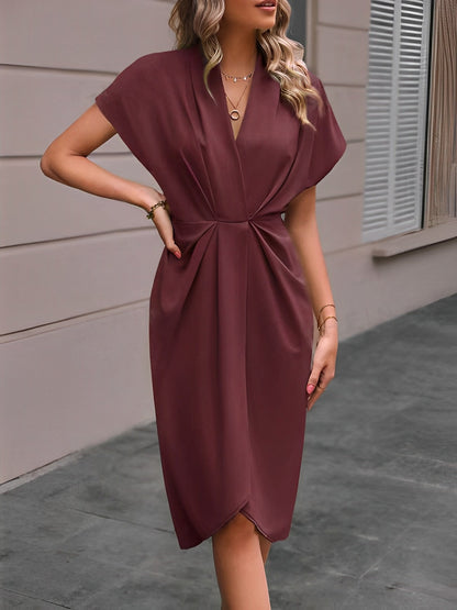 Kaye – Robe croisée longueur midi