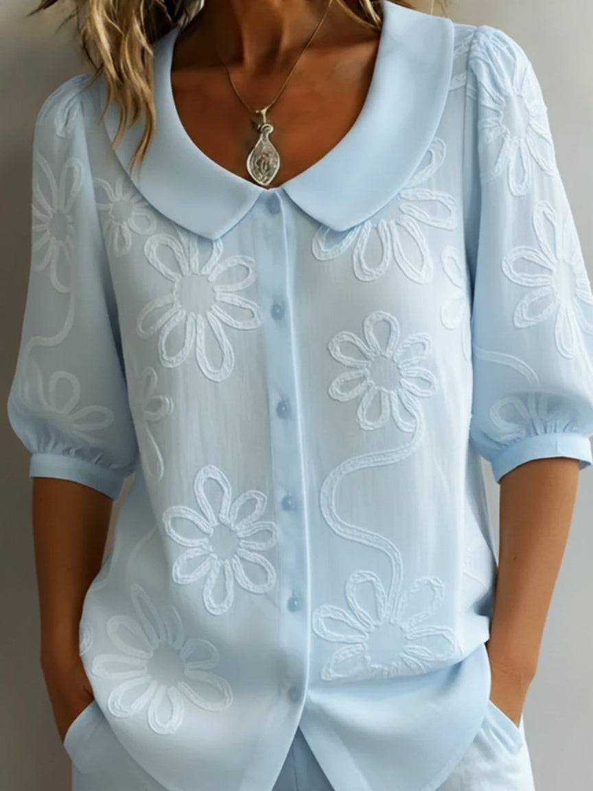 Aurélie — Blouse légère à fleurs élégance naturelle