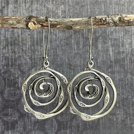 Boucles d'oreilles Maze en argent