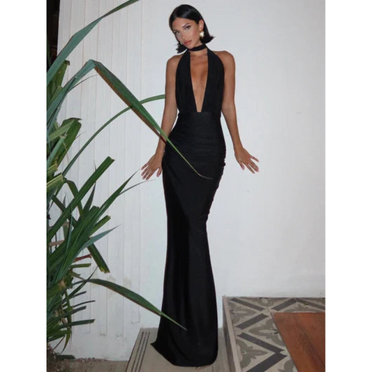 Robe de Soirée Support sans dossier pour femme | Maxi