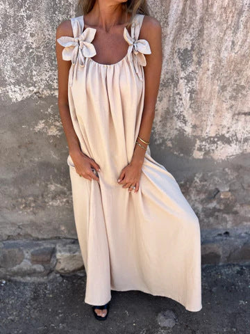 Robe Fleurie Décolletée en U - Élégance Intemporelle