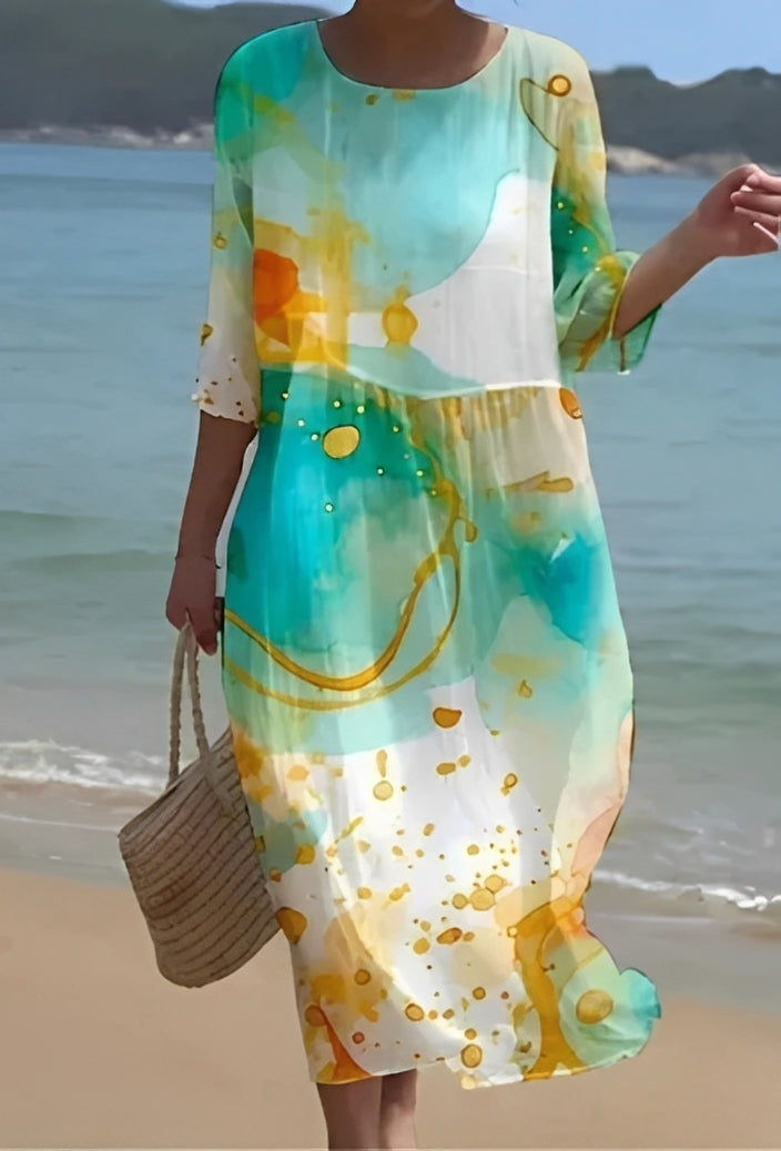 Lowri - Robe élégante à imprimé floral pour femmes