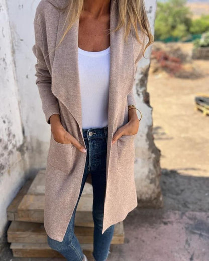 EIGONA - VESTE EN TRICOT CASUAL AVEC REVER