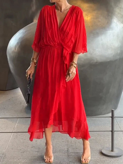 Mia | Robe Enveloppe Chic pour femme | Midi