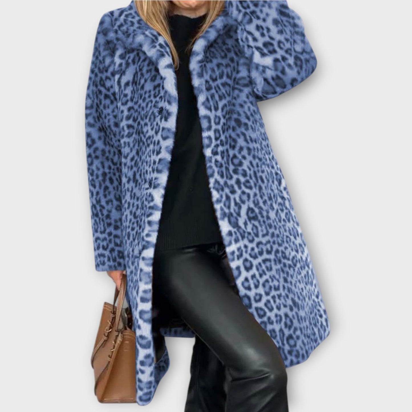 Manteau en Fourrure Synthétique Léopard Luxe