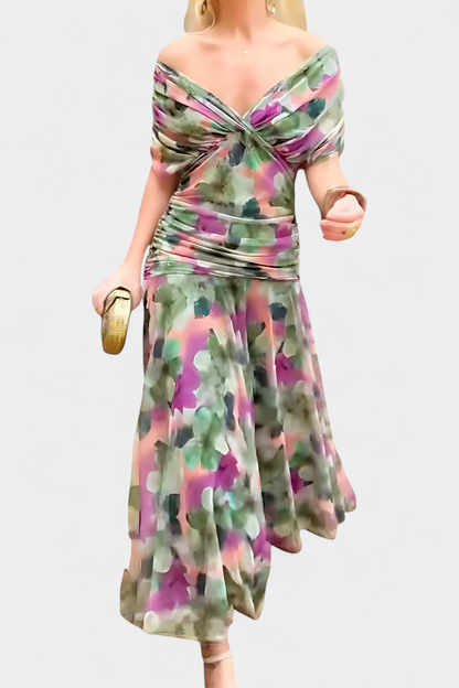 Florendra™ | Robe Longue Fleurie à Col V
