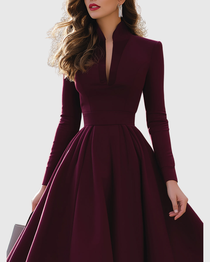 Isabeau – Robe Midi Élégante à Taille Ajustée