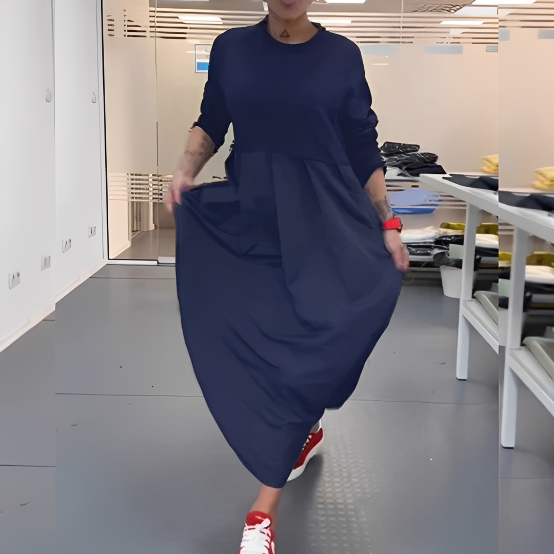Gisèle - Robe décontractée à col rond pour femmes
