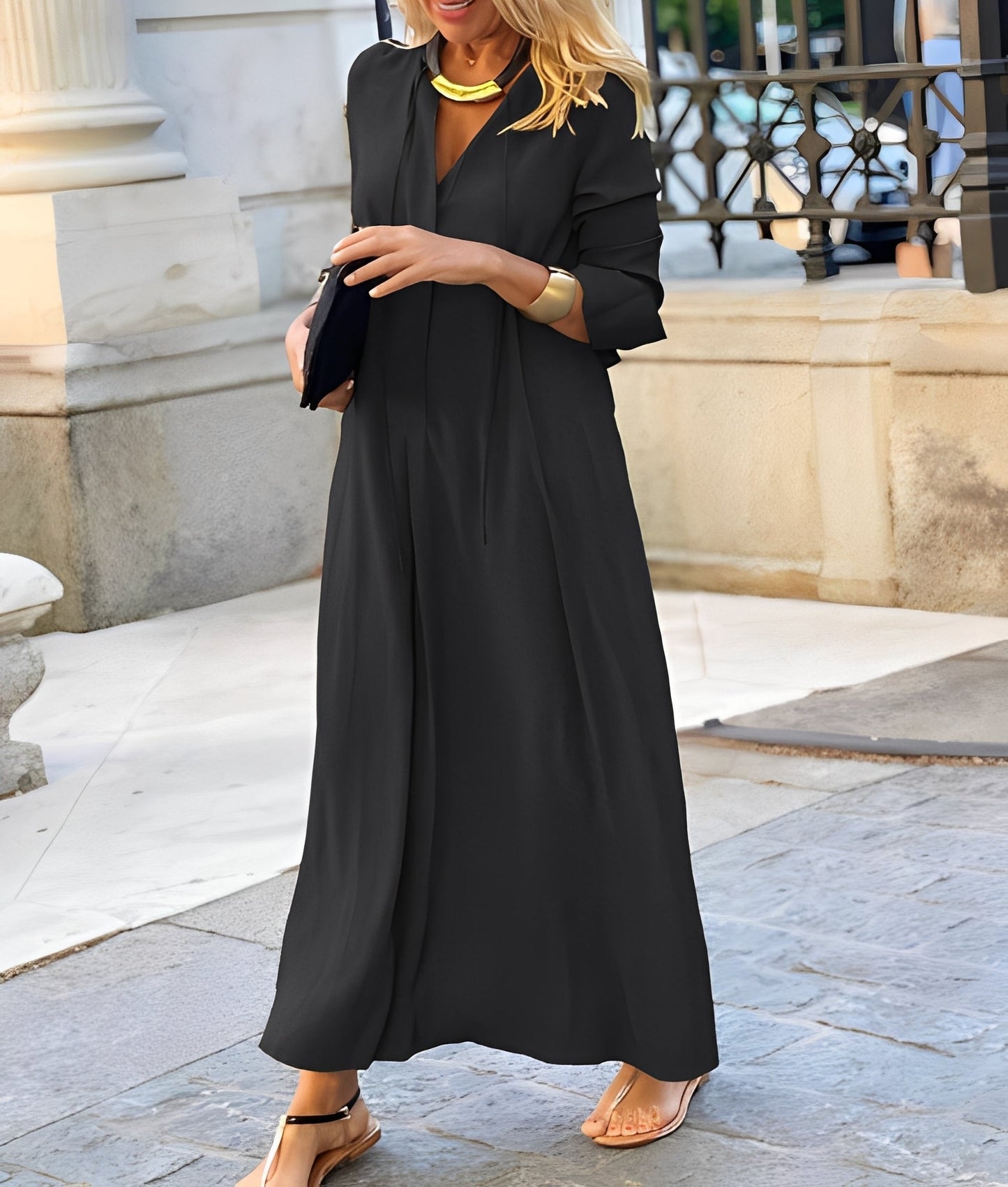 Nicole - Robe maxi décontractée et fluide pour femmes