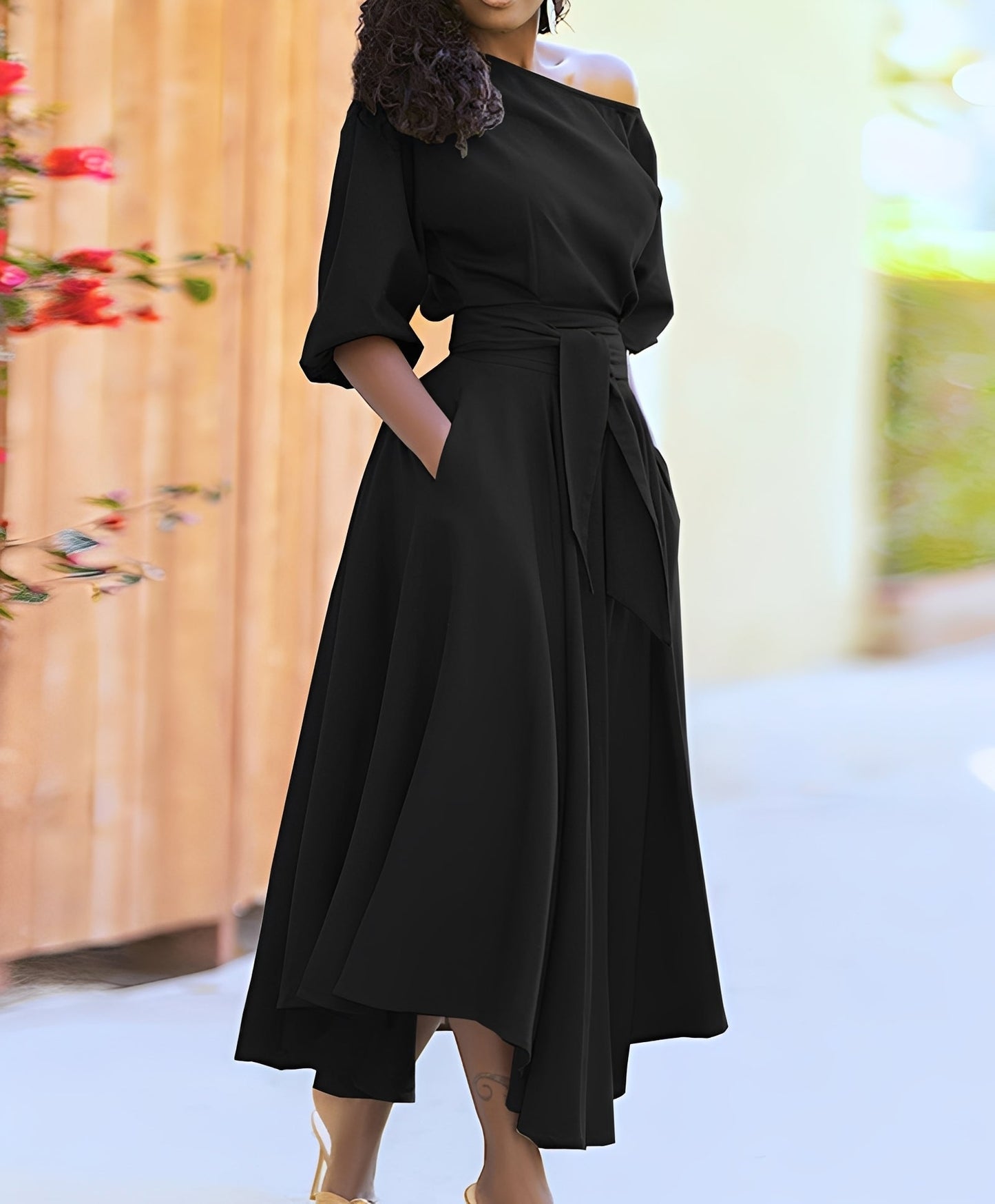 Rachael - Robe élégante avec ceinture pour femmes