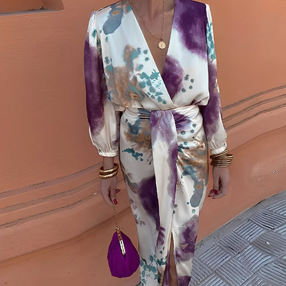 Éva - Robe élégante avec décolleté en V pour femmes