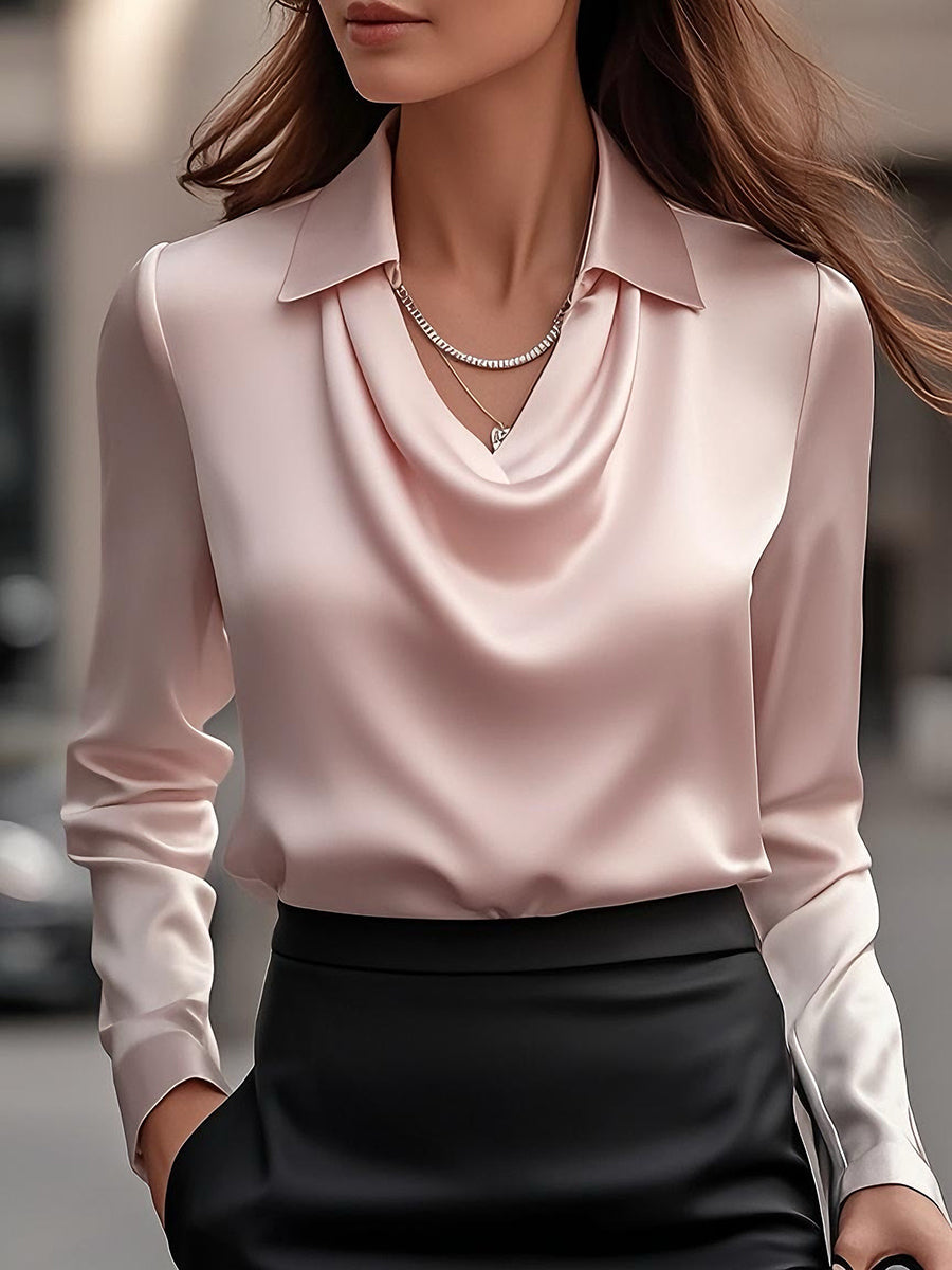 Nyx - Haut Femme à Encolure Drapée Élégante