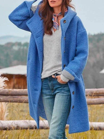 Jacinthe - Manteau Élégant à Manches Longues avec Boutons