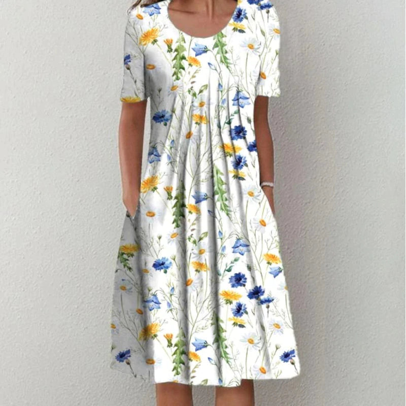 Erin - Robe élégante avec un imprimé floral délicat