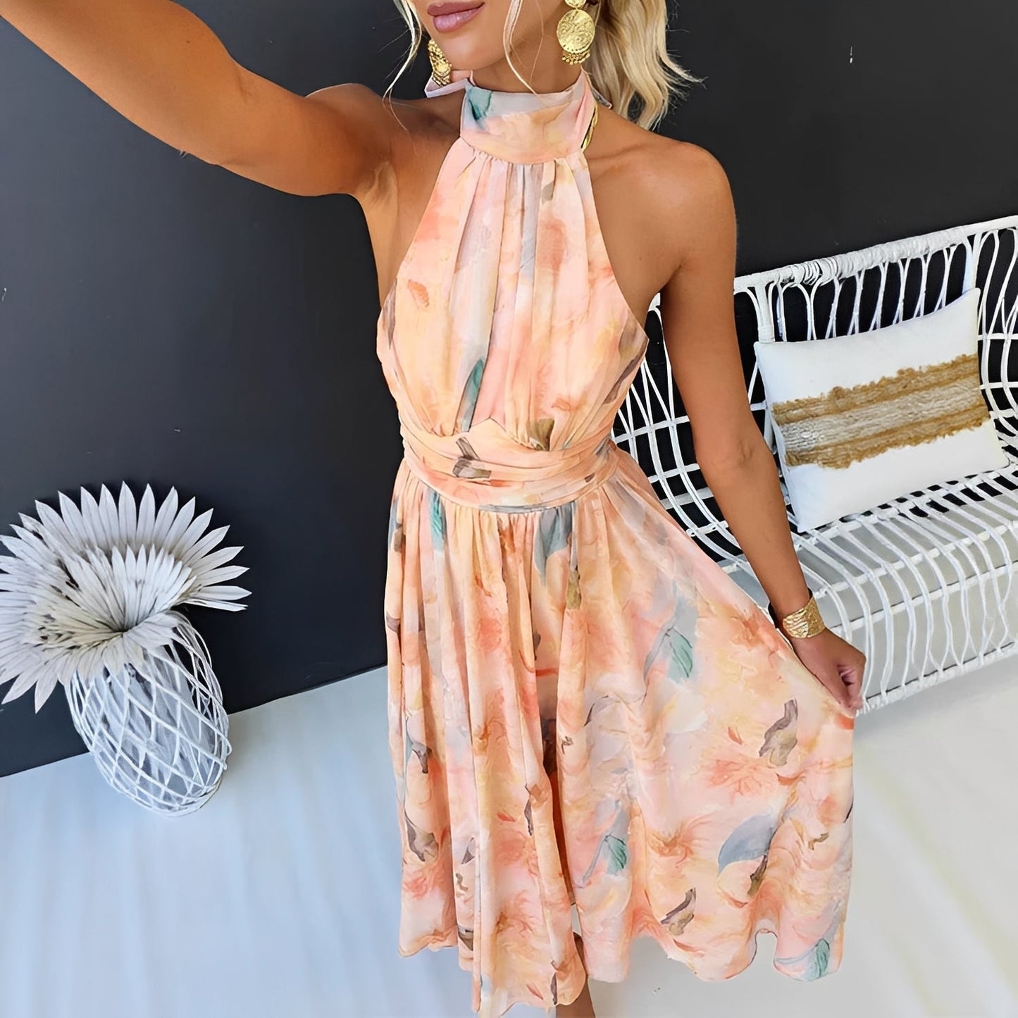 Leona - Élégant, robe maxi colorée pour femmes