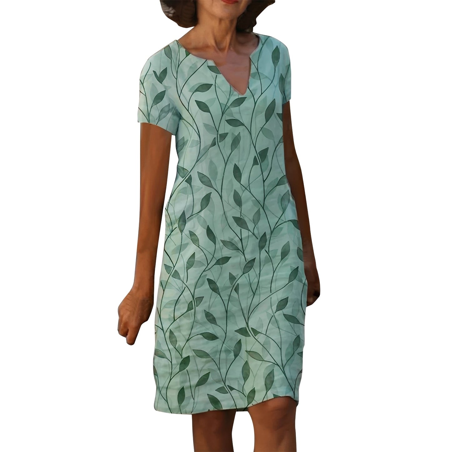 Molly - Robe élégante avec décolleté en V et imprimé pour femmes