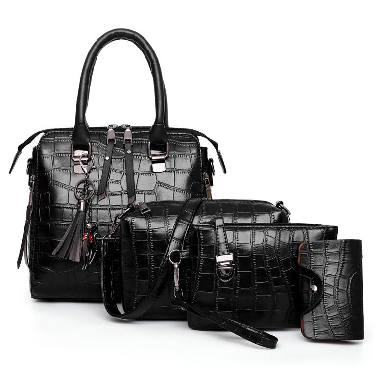 Palmer - Ensemble de Sacs en Cuir à Motif Crocodile en 4 Pièces