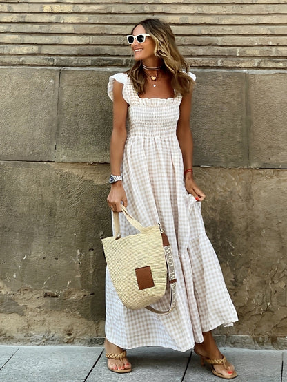 Mollie - Robe maxi élégante avec col simulé pour femmes