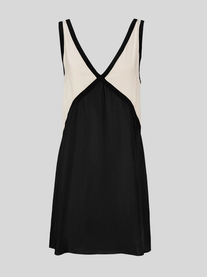 Sorrell - Robe Mini à Bretelles avec Décolleté en V et Couleur Contrastante