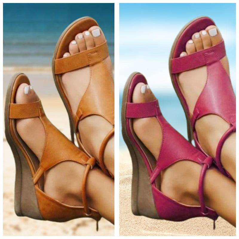 Anne – Sandales en cuir orthopédique à talon