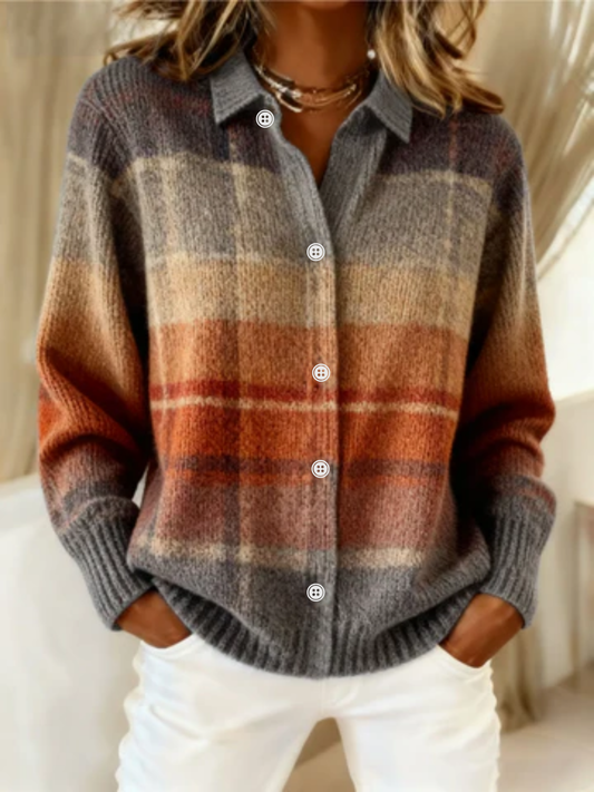 Fleur™ – Blouse à Carreaux en Matériau de Hoodie Chaud et Doux