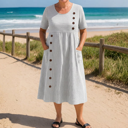 Robe à Rayures d'Été - Coupe Fluide et Élégante
