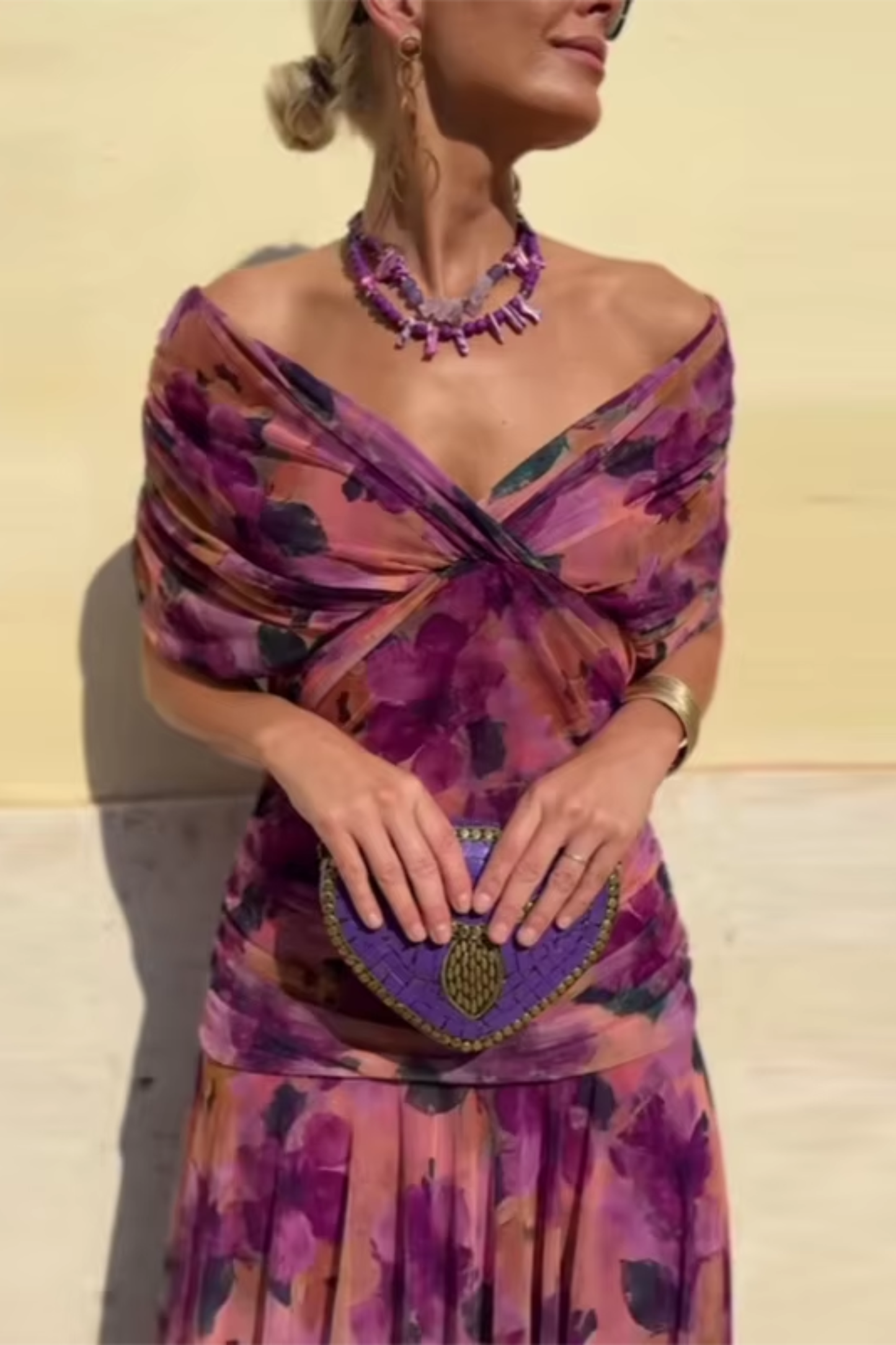 Luisa | Robe de soirée longue élégante avec décolleté en V