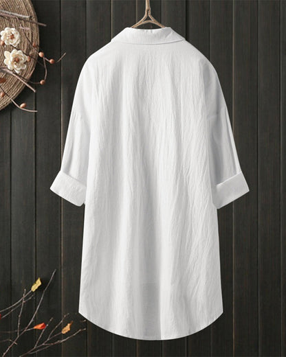 Olivia™ - Blouse ample et confortable de couleur unie
