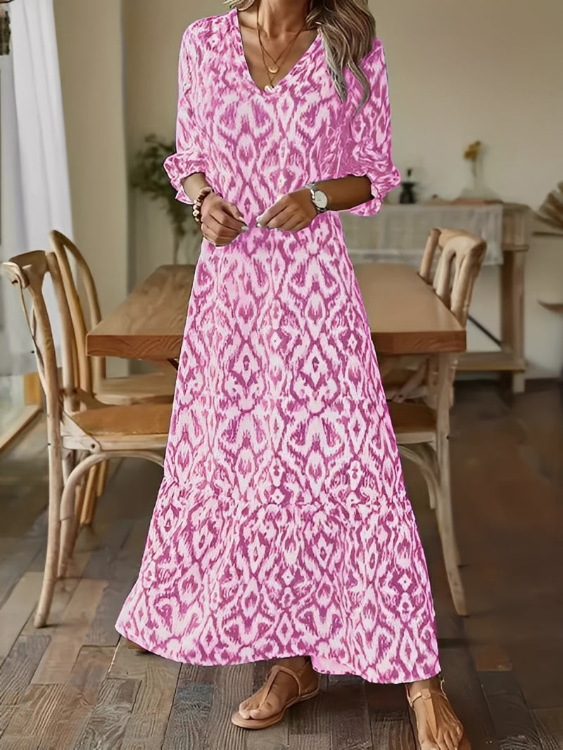 Alexia - Robe Maxi Élégante à Manches Longues pour Dames