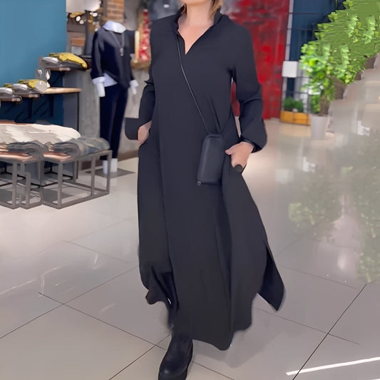 Hélène - Robe fluide avec fente latérale pour femmes