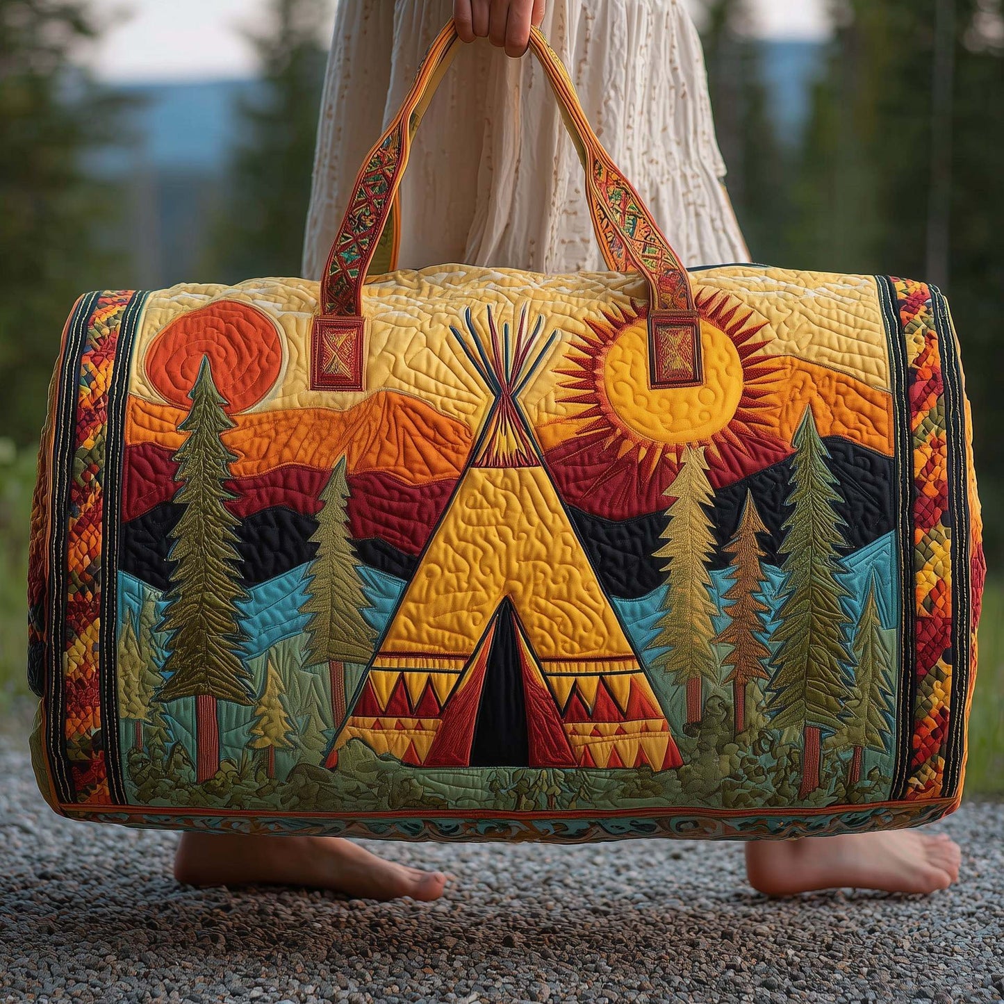 Luna – Sac de Voyage Rembourré avec Design Artisanale