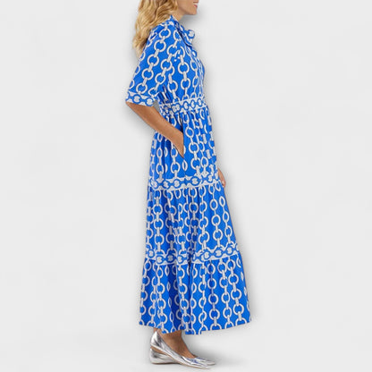 REAGAN – ROBE MIDI AVEC IMPRIMÉ CHAÎNE ÉLÉGANT