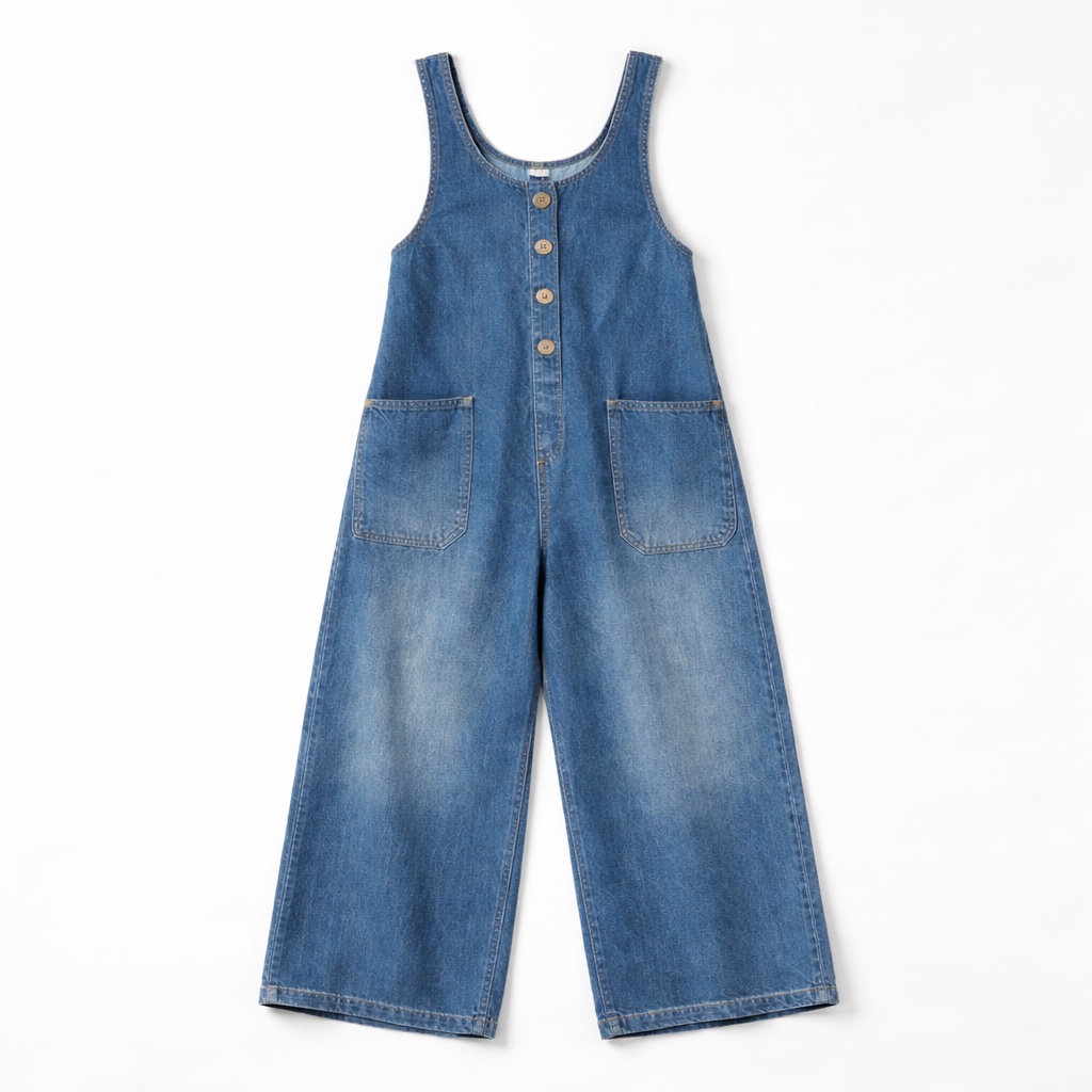 Lenna - Combinaison en Denim Décontractée