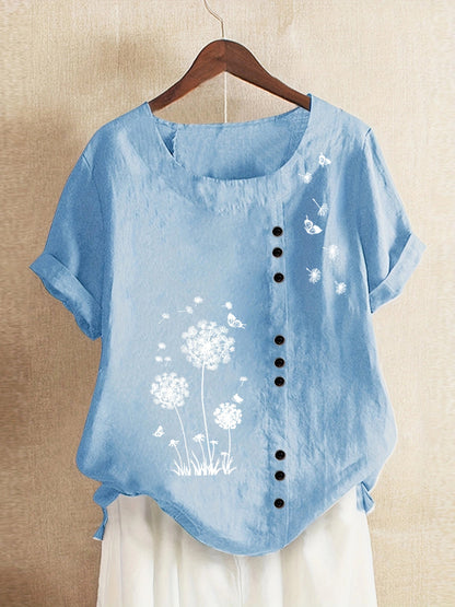 Hermione – Blouse Imprimé Pissenlit