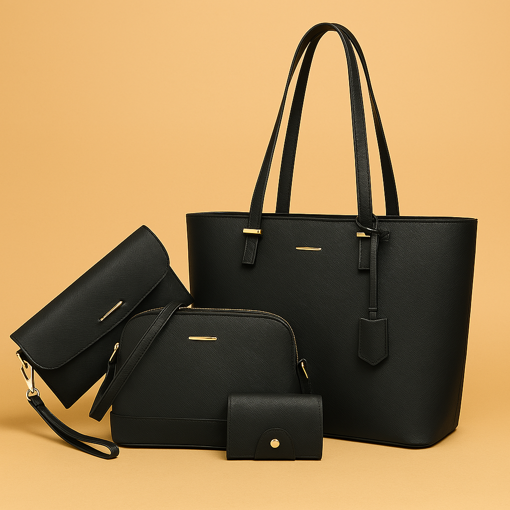 Ensemble de Sacs en Cuir de 3 Pièces : Sac à Main et Sac à Épaule