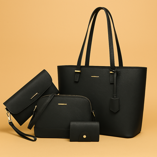 Ensemble de Sacs en Cuir de 3 Pièces : Sac à Main et Sac à Épaule