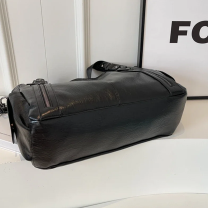 Uma - Sac à Bandoulière Grande Capacité avec Double Fermeture Éclair