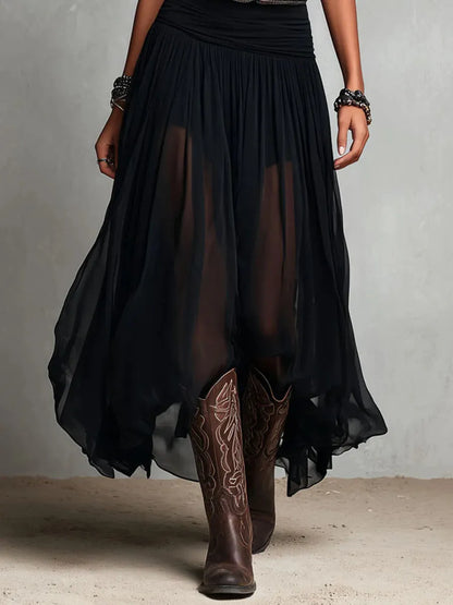 ENSEMBLE EUPHORIE - Robe Élégante à Double Couche