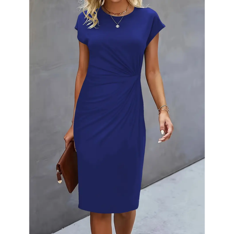 Elina – Robe formelle femme à manches courtes