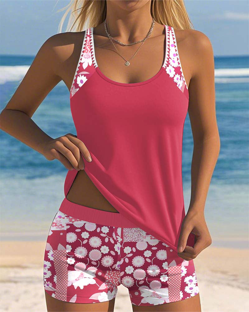 Nanet - Ensemble de Shorts Tankini Imprimés