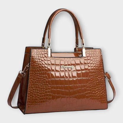 Gianna Boutique - Sac à Main en Cuir Croco Brillant
