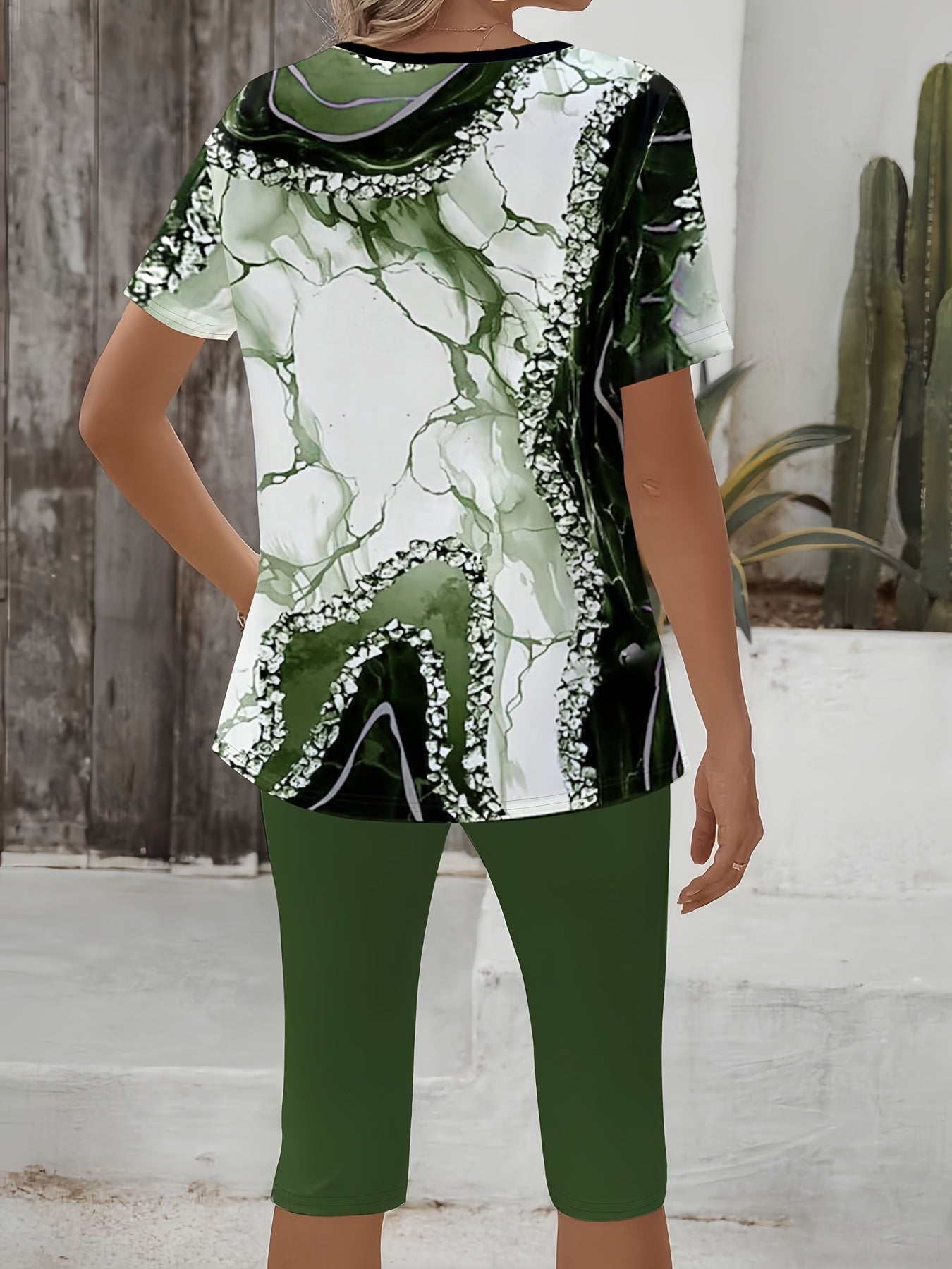 Luna™ | Ensemble Stretch Imprimé en Deux Pièces