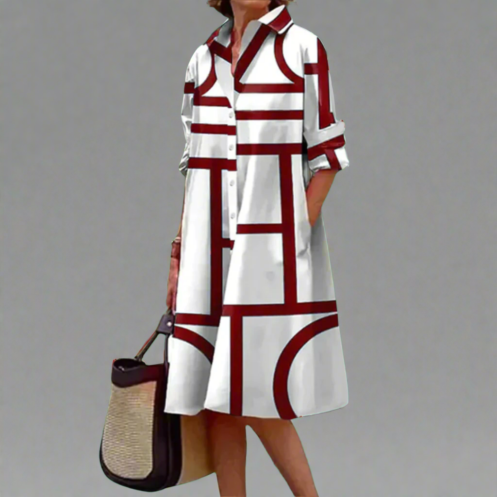 Roswitha™ | Robe Midi Luxe au Design Élégant