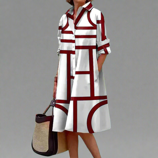 Roswitha™ | Robe Midi Luxe au Design Élégant