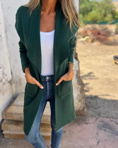 EIGONA - VESTE EN TRICOT CASUAL AVEC REVER